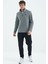 River Gri Melanj Dik Yaka Erkek Polar Sweatshirt - 88310 5