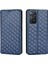 Xiaomi Redmi Için Note 11 Pro 4g (Mediatek)/note 11 Pro 5g (Qualcomm)/note 12 Pro 4g/note 11E Pro 5g Baskılı Rhombus Cüzdan Kılıf Katlanabilir Stand Deri Telefon Kapak-Mavi (Yurt Dışından) 1