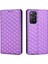 Xiaomi Redmi Için Note 11 Pro 4g (Mediatek)/note 11 Pro 5g (Qualcomm)/note 12 Pro 4g/note 11E Pro 5g Baskılı Rhombus Cüzdan Kılıf Katlanabilir Stand Deri Deri Telefon Kapak Morası (Yurt Dışından) 1