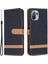 Jeans Kumaş Kaplamalı Ekleme Standı Cüzdan Deri Telefon Kapağı Xiaomi Mi 11 Lite 4g/5g/11 Lite 5g Ne-Black (Yurt Dışından) 1