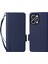 Xiaomi Redmi Için 12 4g/12 5g/not 12R 5g/poco M6 Pro 5g Litchi Doku Stand Telefon Kılıf Anti-Düşme Pu Deri Cüzdan Kapak-Dark Mavi (Yurt Dışından) 1