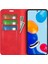 Xiaomi Için Redmi Note 11 4g (Qualcomm)/redmi Note 11S 4g Cilt Dokunuşu Pu Deri Telefon Kasası Flip Cüzdan Manyetik Otomatik Emici Stand Kapak Kırmızısı (Yurt Dışından) 4