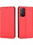 Xiaomi Redmi Için Note 11 Pro 4g (Mediatek)/note 11 Pro 5g (Qualcomm)/note 12 Pro 4g/note 11E Pro 5g Baskılı Rhombus Cüzdan Kılıf Katlanabilir Deri Telefon Kapak-Kırmızısı (Yurt Dışından) 1