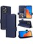 Xiaomi Redmi Için 12 4g/12 5g/not 12R 5g/poco M6 Pro 5g Litchi Doku Stand Telefon Kılıf Anti-Düşme Pu Deri Cüzdan Kapak-Dark Mavi (Yurt Dışından) 5