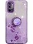 Xiaomi Redmi Için Koruyucu Kılıf Not 10 5g Kickstand Telefon Kabuğu Rhinestone Çiçek Tpu Kapak-Mor (Yurt Dışından) 1