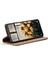 Xiaomi 12 5G/12X 5G/12S 5g Için Ön Çizgiye Telefon Kasası Kabuğu, Otomatik Absorbed Pu Deri Cüzdan Katlanabilir Stand Telefon Kapak-Kahverengi (Yurt Dışından) 3