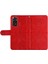 Xiaomi Redmi Için Note 11 4g (Qualcomm)/not 11S 4g Pu Deri Ayçiçeği Basılı Baskılı Kılıf Manyetik Toka Telefon Stand Cüzdan Kapak-Kırmızı (Yurt Dışından) 5