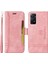 Xiaomi Redmi Için Note 12 Pro 4g/11 Pro 4g (Mediatek)/note 11 Pro 5g (Qualcomm)/note 11E Pro 5g Pu Deri Dikiş Dikiş Hattı Telefon Kılıfı Stand Kapak Pembe (Yurt Dışından) 1
