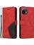 Iki Renkli Ekleme Tarzı Deri Cüzdan Telefon Kapağı Xiaomi Mi 11 Lite 4g /5g /11 Lite 5g Ne-Kırmızı (Yurt Dışından) 1