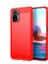 Xiaomi Redmi Için Karbon Fiber Fırça Tpu Kapağı Not 10 4g/redmi Not 10S/POCO M5S 4g-Red (Yurt Dışından) 1