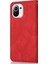 Çift Renk Tarzı Pu Deri Cüzdan Stajı Flip Kapak Kasası, Xiaomi Mi Için Kayış ile 11 Lite 4g/5g/11 Lite 5g Ne-Kırmızı/mavi (Yurt Dışından) 4
