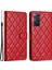 Xiaomi Redmi Için Note 12 Pro 4g/note 11 Pro 5g (Qualcomm)/11 Pro 4g (Mediatek) Deri Telefon Kılıfı Cüzdan Standı Kapak-Kırmızısı (Yurt Dışından) 1
