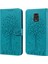 Baskılı Elk ve Ağaç Deseni Cüzdan Deri Telefon Kılıfı Xiaomi Redmi Için Stand Standı Kabuğu Note 10 Lite-Blue (Yurt Dışından) 2