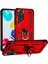 Xiaomi Redmi Için Not 11S 4g/not 11 4g (Qualcomm) Telefon Kılıfı Anti-Çizgi Şok Geçirmez Sabit Pc Yumuşak Tpu Koruyucu Kapak Dönebilir Yüzük Kickstand-Red (Yurt Dışından) 1