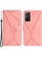 Xiaomi Için HT05 Redmi Not 11 4g (Qualcomm)/not 11S 4g Baskılı Çizgi Cüzdan Stand Cilt Touch Pu Deri Telefon Kapak Pembe (Yurt Dışından) 1