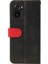 Moda Renk Ekleme Pu Deri Deri Cüzdan Flip Koruyucu Kılıf Kapağı Bilek Kayışı ile Xiaomi Redmi Için Manyetik Toka Not 10 5g/not 10T 5g/poco M3 Pro 5g/4g-Red/siyah (Yurt Dışından) 4