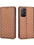 Xiaomi Redmi Için Note 11 Pro 4g (Mediatek)/note 11 Pro 5g (Qualcomm)/note 12 Pro 4g/note 11E Pro 5g Baskılı Rhombus Cüzdan Kılıf Katlanabilir Stand Deri Telefon Kapak-Kahverengi (Yurt Dışından) 1