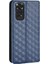 Xiaomi Için Redmi Note 11 4g (Qualcomm)/redmi Note 11S 4g Baskılı Rhombus Desen Flip Cüzdan Kılıfı Manyetik Adsorpsiyon Stand Yumuşak Tpu Iç Pu Deri Koruyucu Telefon Kapak-Mavi (Yurt Dışından) 4