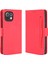 Cüzdan Tasarımı Birden Fazla Kart Yuvası Deri Deri Telefon Kılıfı Xiaomi Mi 11 Lite 4g/5g/mi 11 Lite 5g-Red (Yurt Dışından) 1