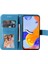 Xiaomi Redmi Için Note 12 Pro 4g/11 Pro 4g (Mediatek)/note 11 Pro 5g (Qualcomm) Kayış Tasarım Çiçeği Deri Deri Deri Stand Cep Telefonu Kılıf Mavisi (Yurt Dışından) 2