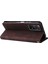 Xiaomi Redmi Için Note 12 Pro 4g/11 Pro 4g (Mediatek)/note 11 Pro 5g (Qualcomm)/note 11E Pro Tree Metal Düğmesi Deri Telefon Kılıfı Düşüş Kanıtı Stand Cüzdan Kapağı Strap-Brown (Yurt Dışından) 4