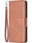 Xiaomi 12 5G/12X 5G/12S 5g Dokulu Düz Renk Pu Deri Folio Flip Kapak Stand Manyetik Telefon Kılıfı Strap-Brown (Yurt Dışından) 2