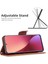 Xiaomi 12 5G/12X 5G/12S 5g Dokulu Düz Renk Pu Deri Folio Flip Kapak Stand Manyetik Telefon Kılıfı Strap-Brown (Yurt Dışından) 5