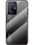Gradyan Renk Anti-Çizelge Temperli Cam Hibrit Telefon Kılıfı, Xiaomi 11T/11T Pro-Gradyan Siyah Gri (Yurt Dışından) 1