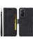 Xiaomi Redmi Için Note 12 Pro 4g/11 Pro 4g (Mediatek)/note 11 Pro 5g (Qualcomm)/note 11E Pro 5g Pu Deri Dikiş Dikiş Hattı Telefon Kılıfı Cüzdan Stand Kapak Black (Yurt Dışından) 1