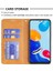 Xiaomi Için Redmi Note 11 4g (Qualcomm) Baskı Desen Ekleme Tasarım Kapağı Kart Yuvaları Damla Geçirmez Deri Cep Telefonu Kabuk-Sarı (Yurt Dışından) 4