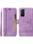 Xiaomi Redmi Için Note 12 Pro 4g/11 Pro 4g (Mediatek)/note 11 Pro 5g (Qualcomm)/note 11E Pro 5g Pu Deri Dikiş Dikiş Hattı Telefon Kılıfı Stand Stand Kapak Morası (Yurt Dışından) 1