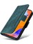 Xiaomi Redmi Için Note 12 Pro 4g/11 Pro 4g (Mediatek)/note 11 Pro 5g (Qualcomm)/note 11E Pro 5g Pu Deri Deri Dikiş Hattı Telefon Kılıfı Stand Kapak Yeşil (Yurt Dışından) 5