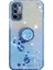 Xiaomi Redmi Için Koruyucu Kılıf Not 10 5g Kickstand Telefon Kabuğu Rhinestone Çiçek Tpu Kapak-Mavi (Yurt Dışından) 1