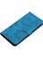 Xiaomi Mi Için Cüzdan Telefon Kılıfı 11 Lite 4g/5g/11 Lite 5g Ne, Pu Deri Çiçekler Baskılı Flip Stand Cover-Blue (Yurt Dışından) 4