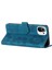 Xiaomi Mi Için Cüzdan Telefon Kılıfı 11 Lite 4g/5g/11 Lite 5g Ne, Pu Deri Çiçekler Baskılı Flip Stand Cover-Blue (Yurt Dışından) 5