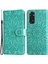 Xiaomi Için Redmi Note 11 4g (Qualcomm)/not 11S 4g Pu Deri Ayçiçeği Baskılı Baskılı Kılıf Manyetik Tokalı Telefon Stand Cüzdan Kapak Yeşil (Yurt Dışından) 1