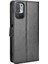 Çılgın At Derisi Cüzdan Stand Deri Kabuk Xiaomi Redmi Için Kayış 10 5g/poco M3 Pro 5g/4g-Black (Yurt Dışından) 3