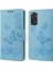 Xiaomi Için Redmi Note 11 4g (Qualcomm)/redmi Note 11S 4g Akıllı Telefon Kabuğu Baskılı Büyük Kelebekler Deri Cep Telefon Kılıf Cüzdan Stand Kapak Mavisi (Yurt Dışından) 2
