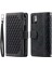 Xiaomi Için Poco M3 Pro 4g/5g/redmi Not 10T 5g/not 10 5g Rhombus Doku Cüzdan Stand Deri Telefon Kılıfı Zipper Cep ve Bilek Kayış-Black (Yurt Dışından) 1