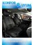 seat Ibiza Yeni Lüx Deri Oto Koltuk Kılıfı 5'li Set Tam Takım Royal Siyah Beyaz 1