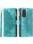 Xiaomi Redmi Için Note 12 Pro 4g/11 Pro 4g (Mediatek)/note 11 Pro 5g (Qualcomm) Mandala Çiçek Baskılı Pu Deri Telefon Kapağı Stand Çok Kart Yuvası Fermuar Cep Cüzdan Yeşil (Yurt Dışından) 2