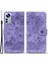 Xiaomi 12 5G/12X 5G/12S Için 5g Kiraz Çiçeği Kedi Baskılı Cüzdan Stili Deri Ayarlanabilir Stand Tasarım Cep Telefon Kılıfı Strap-Murple (Yurt Dışından) 1