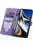 Xiaomi 12 5G/12X 5G/12S Için 5g Kiraz Çiçeği Kedi Baskılı Cüzdan Stili Deri Ayarlanabilir Stand Tasarım Cep Telefon Kılıfı Strap-Murple (Yurt Dışından) 3
