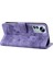 Xiaomi 12 5G/12X 5G/12S Için 5g Kiraz Çiçeği Kedi Baskılı Cüzdan Stili Deri Ayarlanabilir Stand Tasarım Cep Telefon Kılıfı Strap-Murple (Yurt Dışından) 5