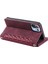 Xiaomi Mi 11 Lite 4g/5g/5g Ne, Rhombus Doku Pu Deri Fermuarı Cep Telefon Kılıfı Şok Geçirmez Cüzdan Kapak Görüntüleme Strap-Wine Red ile (Yurt Dışından) 4
