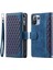 Xiaomi Mi 11 Lite 4g/5g/5g Ne, Rhombus Doku Pu Deri Fermuarı Cep Telefon Kılıfı Şok Geçirmez Cüzdan Kapak Görüntüleme Stand Strap-Blue (Yurt Dışından) 1