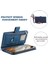 Xiaomi Mi 11 Lite 4g/5g/5g Ne, Rhombus Doku Pu Deri Fermuarı Cep Telefon Kılıfı Şok Geçirmez Cüzdan Kapak Görüntüleme Stand Strap-Blue (Yurt Dışından) 4