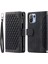 Xiaomi Mi 11 Lite 4g/5g/5g Ne, Rhombus Doku Pu Deri Fermuar Cep Telefon Kılıfı Şok Geçirmez Cüzdan Kapak Görüntüleme Stand Strap-Black (Yurt Dışından) 1