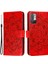 Xiaomi Redmi Için Mandala Çiçek Deseni Stand Deri Kılıf Not 10 5g/poco M3 Pro 5g/4g-Kırmızı (Yurt Dışından) 2