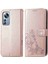 Xiaomi 12 Pro 5g/12 Pro (Boyut) Için 5G/12S Pro 5g Dört Yapraklı Yonca Desen Baskılı Stand Pu Deri Telefon Cüzdanı Kapak-Gül Altın (Yurt Dışından) 1